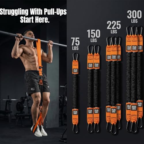Pull Up Assistance Bands, Heavy Duty Adjustable Resistance Bands for Pull Up Bar WorkoutStrength Training Bands for Home Gym, Calisthenics, Body Stretching & Pull-Up Bar
