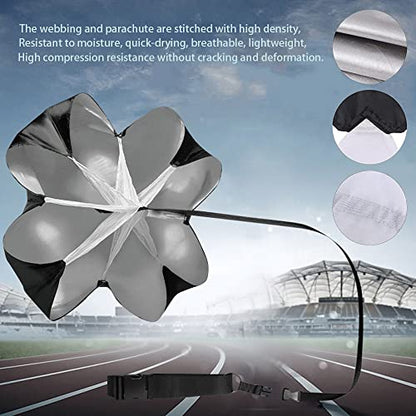 Running Speed Training 56 inch Speed Training Resistance Parachute Umbrella Running Chute & Fitness Explosive Power Training with Adjustable Strap, Free Carry Bag