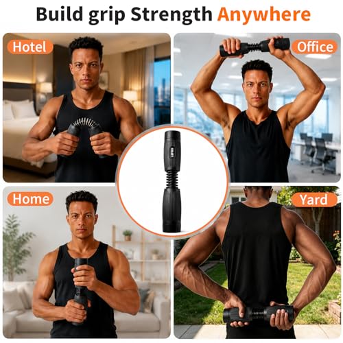 Forearm & Wrist Strength Trainer, Adjustable Resistance Forearm Exerciser with Interchangeable Springs Design, Beginner to Advanced Portable Arm Exercise Equipment for Home, Gym, Office