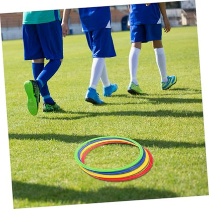 Yardwe 4pcs Enhanced Agility Training Soccer Speed Agility Rings Football Training Gear for Drills Coordination