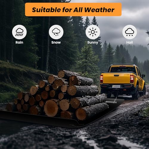 50"x114" Yard Drag Sled, 1/8 Inch Thickened HDPE 2200LBS Heavy Duty Yard Glider for ATV, UTV, Tractor, Utility Sled with Metal Pull Cables, Yard Drag Mat for Hauling Debris, Construction Materials