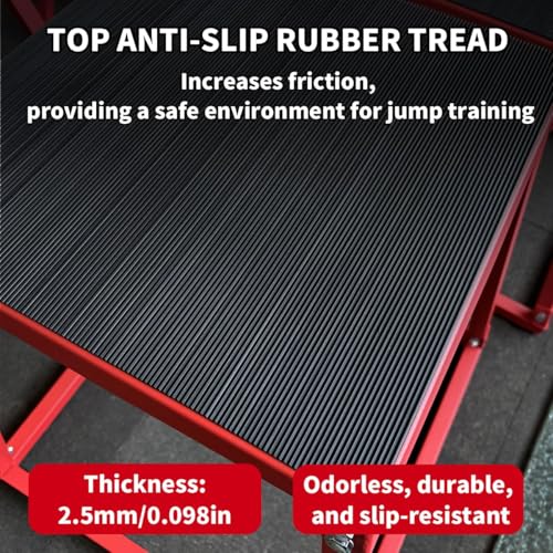 Steel Plyometric Platform and Jumping Box, Anti-Slip Exercise Step Up Box for Strength and Conditioning Training, Durable Home Gym Plyo Box