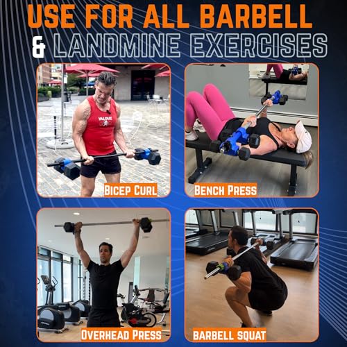 Dumbbell Converter- for 1" bars Superset Dumbbell to Barbell Adapters- hold up to 500lbs- Converts dumbbells for use on 1" diameter barbell - color: Black (for standard 1" bar)