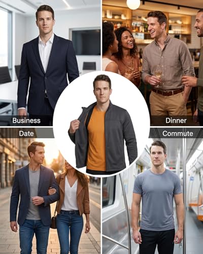 1/8" Men’s Ultra-Slim Invisible Posture Corrector Strap - High-Airflow Breathable Fabric Upper Back Brace | Discreet Under-Shirt Support for Professionals & Daily Wear (Black)