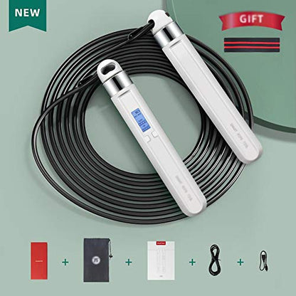 Digital Counting Jump Rope Electronic Skipping Ropes with Counter Adjustable Calorie Workout Fitness Equipment Indoor Outdoor