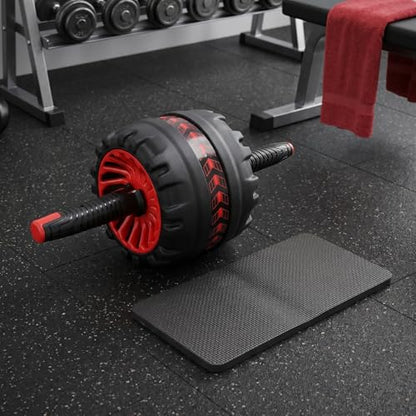 GALPADA Anti-Skid Ab Roller Wheel for Men and Women with Knee Pad Thickened Abdominal Exercise Roller for Core Strength Stomach and Back Workout 7.08X7.08X5.90In