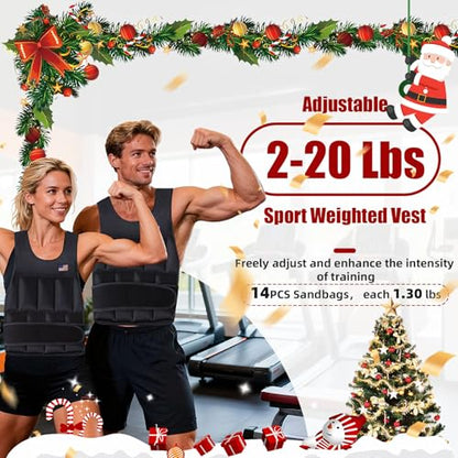Adjustable Weighted Vest for Men Women,2-30 Lbs Adjustable Weighted Vest with Straps Womens Running Weight Vest for Walking Strength Training Fitness - size: Adjustable 2-20 Lbs
