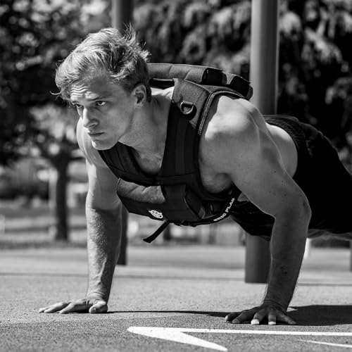 40 lb Weighted Vest for Men & Women - Adjustable 0-40 lb with 16 Iron Weight, Heavy-Duty for Calisthenics, Running and Walking - Compact 1000D Oxford - Weighted Vest with Removable Weights