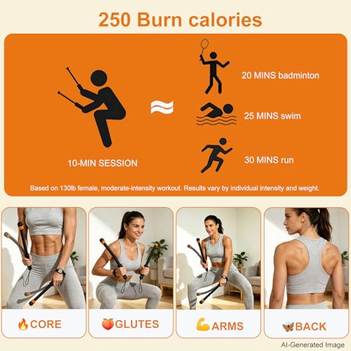 Weighted Ropeless Battle Ropes for Home Gym Small Space Workout with Bag