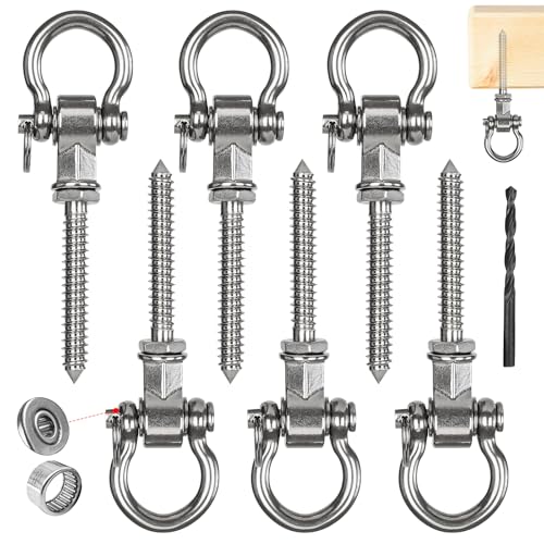 6Packs Heavy Duty Swing Hangers Permanent Anti Rust Bearing - size: 6 inch Style 3