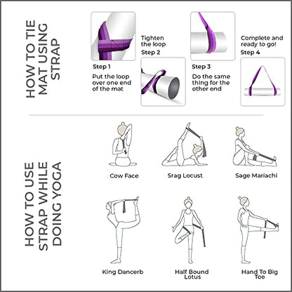 Yoga Mat Carrier Strap | Adjustable Mat Holder Sling for Carrying Mats | Thick & Comfy Texture | Yoga Mat Strap