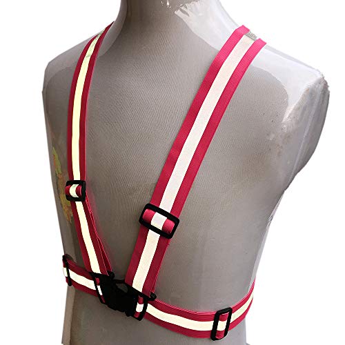 zojo Kids High Visibility Reflective Safety Strap Vest 2PCS - color: Neon Pink-kids Size