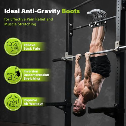 New Anti Gravity Inversion Boots for Decompression Stretching, Back Pain Relief and Abdominal Exercise, Core Gym Fitness Exerciser