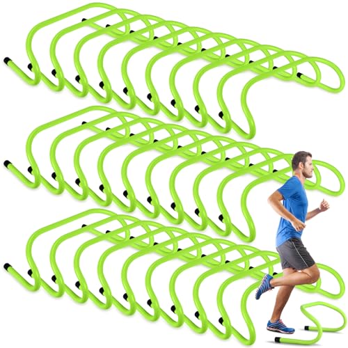 Wettarn 30 Pcs 6" Speed Agility Training Hurdles Plyometric Practice Agility Hurdle for Adults, Athletes, Basketball, Baseball, Soccer, Football Indoor Outdoor Sports Equipment - color: Green