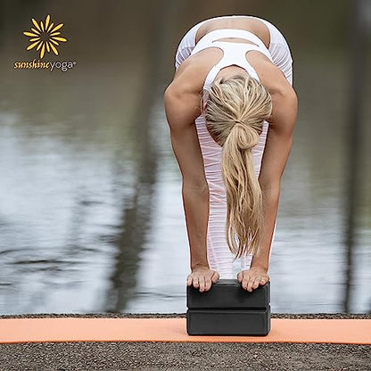 3" Yoga Block, 10 Pack Bulk EVA Foam Yoga Blocks, Firm and Supportive Yoga Brick, Balance Foam for Stretching, Pilates, and Workout, 3" x 6" x 9"