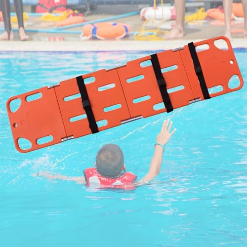 Foldable Lifeguard Stretcher - 350Lb Spine Board for Water, Lightweight Plastic Backboard for Emerncies, Ideal for Lifesaving and First Aid Use