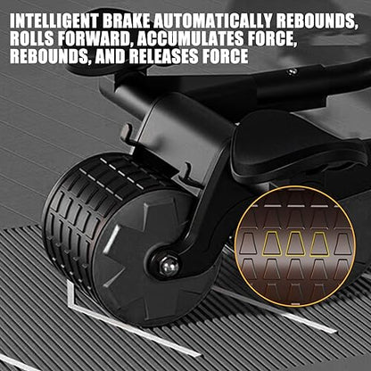 Elbow Support Automatic Rebound Abdominal Wheel，Ab Roller for Abdominal Exercise Machine，Abs Workout Equipment，Dolly Core Strengthening Trainer Fitness Belly Training