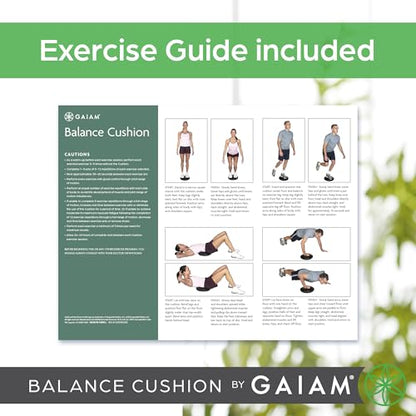 Gaiam Balance Disc Wobble Cushion Stability Core Trainer for Home or Office Desk Chair & Kids Alternative Classroom Sensory Wiggle Seat