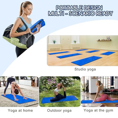 Hot Yoga Towel Set (2-Pack) – Super Absorbent, Skidless Sweat Towel for Hot Pilates, Bikram & Fitness - color: Blue