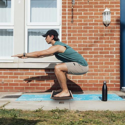 Wooden Wobble Board for Adults - Anti-Slip Balance Board for Stand-Desk Core Strength Therapy