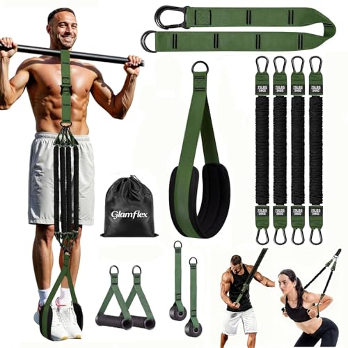 Pull Up Assist Bands Set of 4 Bands 300 Lbs - color: Army Green