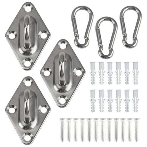 Wall Mount for Resistance Bands, Workout Anchors Wall Resistance with Hook for Fitness Bands, Space Saving Workout Equipment for Home Gym Weight Straps Suspension Training Exercise - style: 3 Pack