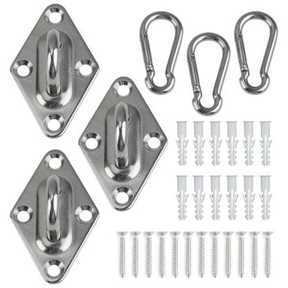 Wall Mount for Resistance Bands, Workout Anchors Wall Resistance with Hook for Fitness Bands, Space Saving Workout Equipment for Home Gym Weight Straps Suspension Training Exercise - style: 3 Pack