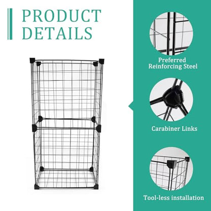Yoga Mat Holder,Home Gym Storage Rack,Workout Equipment Storage,Metal Mesh Yoga Mat Basket for Foam Roller,Tennis Racket and Resistance Bands,Black,12.6"L X 8.7"W X 24.4"H
