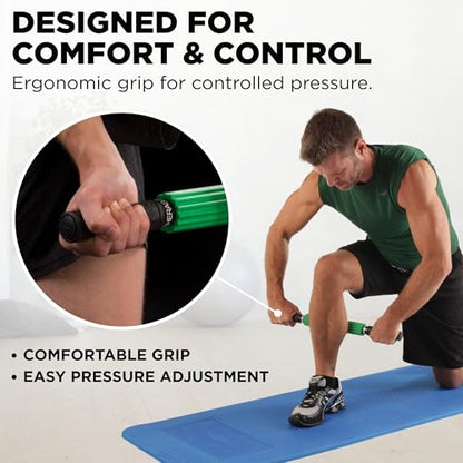 Theraband 13076 Muscle Roller Stick for Self-Myofascial Release, Deep Tissue Massage Rolling Pin, Trigger Point Release and Muscle Soreness, Old Version, One Size
