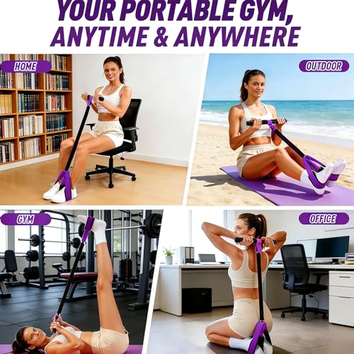 Upgraded Pedal Resistance Band with Handle, Thickened Latex Tubes and Soft Foam Fabric Foot Pedal, Abdomen, Waist,Core/ABS, Arm, Leg,Arms Equipment Gift for Women,Physical Therapy