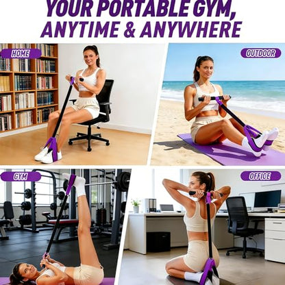 Upgraded Pedal Resistance Band with Handle, Thickened Latex Tubes and Soft Foam Fabric Foot Pedal, Abdomen, Waist,Core/ABS, Arm, Leg,Arms Equipment Gift for Women,Physical Therapy