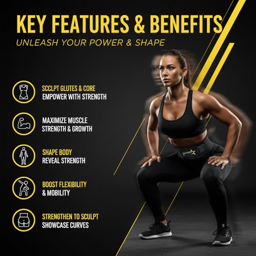 Hip Thrust Belt for Glute Workout – Heavy Duty Weight Lifting Belt for Dumbbells, Barbell, Kettlebells – Adjustable Squat & Hip Thrust Equipment for Home Gym Women & Men