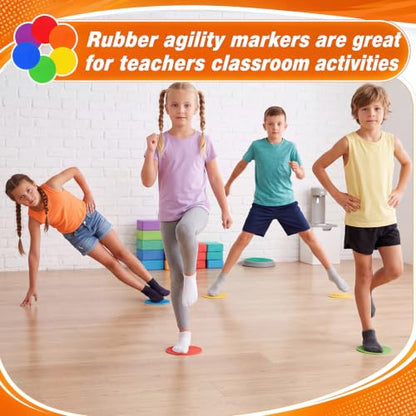 Tinideya Floor Spot Markers Flat Non Slip Gym - size: 5 Inch