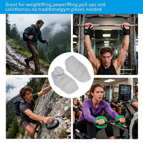 Anti-Slip Workout Grips - Ergonomic Rubber Hand Protector Gloves for Weight Lifting, Pull-Ups, Gym Training and Exercise, for Men and Women