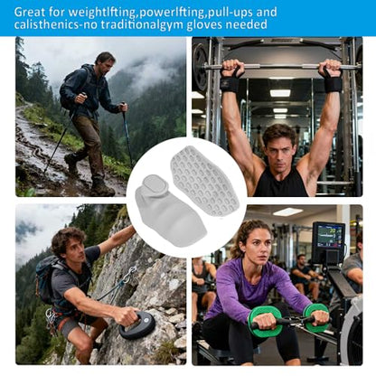 Anti-Slip Workout Grips - Ergonomic Rubber Hand Protector Gloves for Weight Lifting, Pull-Ups, Gym Training and Exercise, for Men and Women