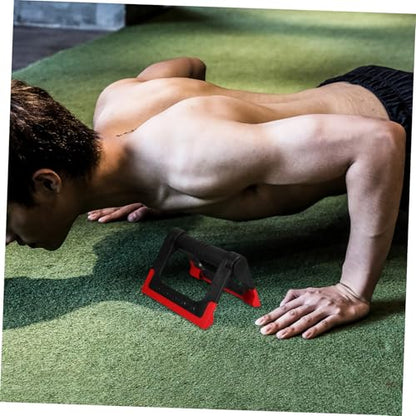 Toddmomy Foldable Crimson Push-up Stand and Bars for Men and Women, Portable Fitness Equipment for Home Strength Training and Upper Body Workout