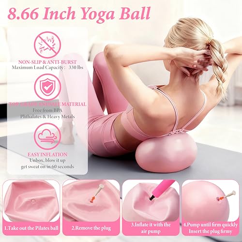 Pilates Kit for Home Workouts, Pilates Equipment Ring and Ball Set, Pilates Essentials Kit for Women, Home Pilates Workout Kit, Pilates Set, Pilates Starter Kit for Women at Gym Studio Travel