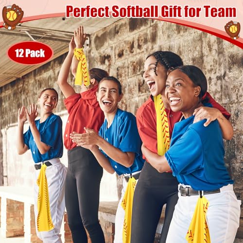 HunnmingRe 12 Pcs Mini Softball Cooling Towel with Snap Loop, 30" x 9" - color: Yellow, style: Softball
