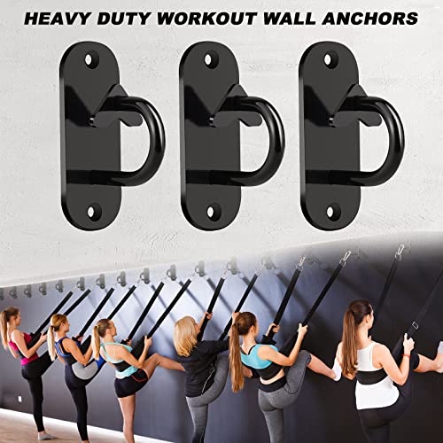Resistance Band Wall Anchors, Space Saving Wall Mount Clips, Wall Mount Workout Anchors for Resistance Bands, for Strength Training, Fitness, and Physical Therapy Exercise