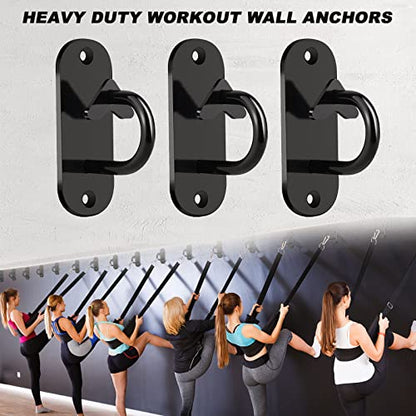 Resistance Band Wall Anchors, Space Saving Wall Mount Clips, Wall Mount Workout Anchors for Resistance Bands, for Strength Training, Fitness, and Physical Therapy Exercise