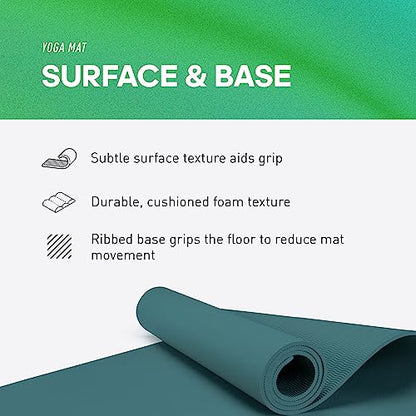 adidas Yoga Mat - Eco Friendly - Non Slip, Durable Textured Surface, 8mm