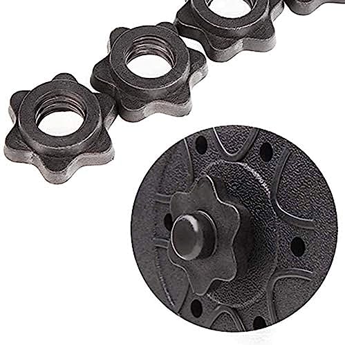 Dumbbell Collars 1 inch Dumbbell Hex Nut Barbell Collar Clamps Weight Clips for Dumbbells,Spinlock Collars for 1 Inch Standard Barbells Bars Sports Weight Lifting Fitness