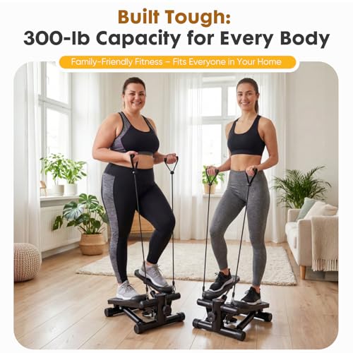 NEWBULIG Mini Stepper for Exercise at Home Stair Step Machine for Indoor Fitness Portable Home Gym Stepper for Full Body Workout 300lb Weight Capacity