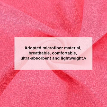 Microfiber Cooling Towel with Silicone Case Breathable and Absorbent Quick-Dry Sport Towel for Gym, Running & Travel(Pink) - color: Pink