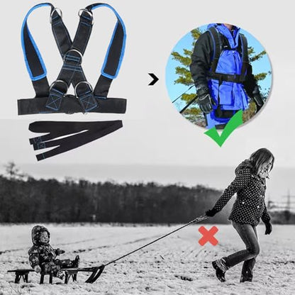 Sled Harness Adjustable Heavy Duty Reinforced Pull up Belt for Resistance Training, Enhancing Leg, Calf, Back, Chest, Shoulder Weighted Belt Sled Pulling
