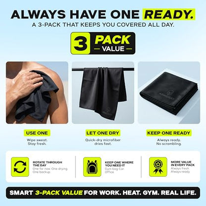 Sweat Absorbing Towel Handkerchief – Quick-Dry Microfiber Gym Towels for Face, Hands & Body – Workout Towel for Men, Sport Rag, Perfect for Tennis, Pickleball & Sauna Use by Women