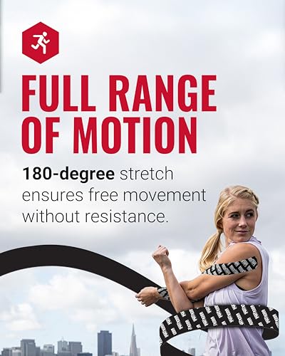 RockTape Extra Sticky Kinesiology Tape - Athletic Tape for Muscle Pain Relief, Injury Recovery - Microscopic Skin Lifting & Decompression - Sweat & Water Resistant - color: Logo Black, style: EXTRA STICKY