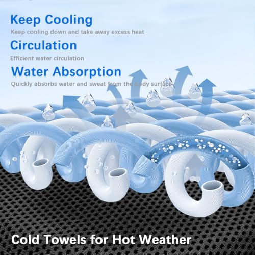 PAWPRO 4 Packs Soft Breathable Cooling Towels for Neck and Face(40"x12") - color: Multicolor-1