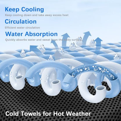 PAWPRO 4 Packs Soft Breathable Cooling Towels for Neck and Face(40"x12") - color: Multicolor-1