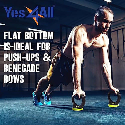 Yes4All Adjustable Kettlebell Handle for Weight Plates, Dumbbell Converter for Strength Training Kettlebells, Home Gym - color: A. Neo Green